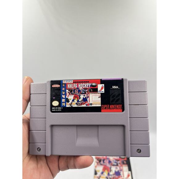 Super Nintendo SNES Game NHLPA Hockey 93 CIB Complete In Box - Picture 8 of 16